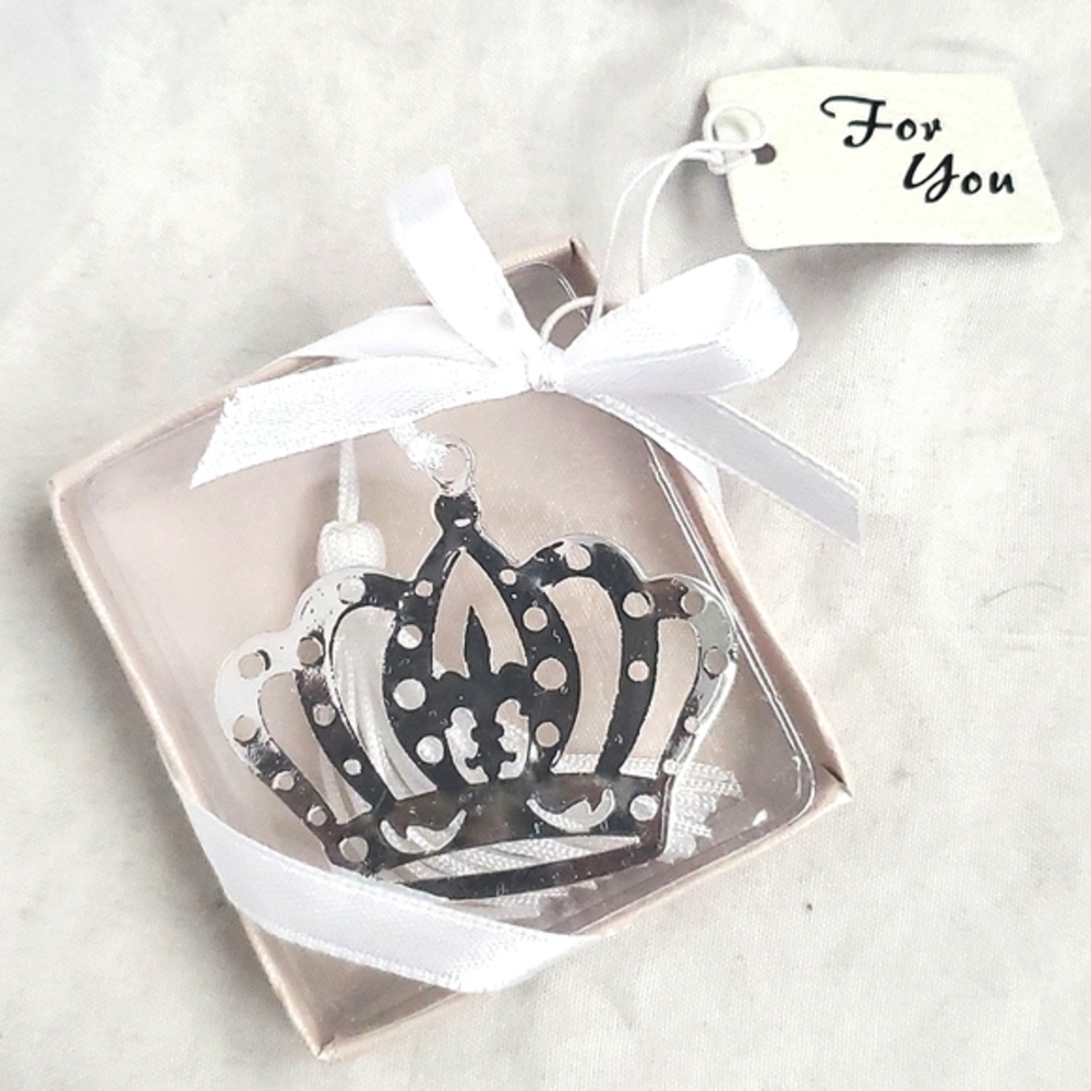 Barnes and Noble Royal Crown White Tassel Bookmark